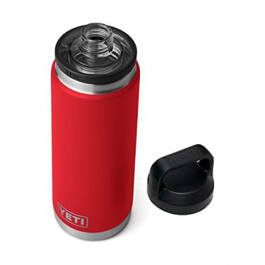 Imagem de Garrafa YETI Rambler de 740 ml, à prova de vazamento, isolamento a vácuo, aço inoxidável com Chug Cap, vermelho Rescue