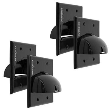 Imagem de ECHOGEAR Escondedor de cabo de parede preto - pacote com 2 pares de passagens duplas com suportes de drywall incluídos - Gerencie e oculte 16 cabos de baixa tensão - Instalação rápida com modelo de