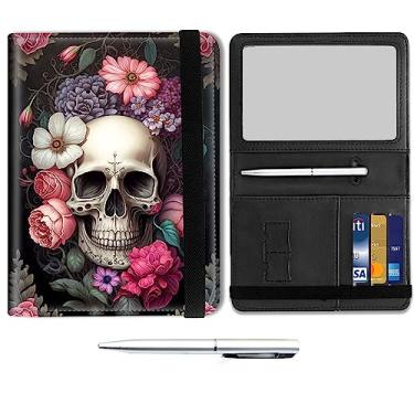 Imagem de Combo porta-passaporte e cartão de vacina, carteira de viagem de couro, porta-passaporte, capa com compartimento para cartão de vacinação CDC, protetor organizador de documentos de viagem para homens