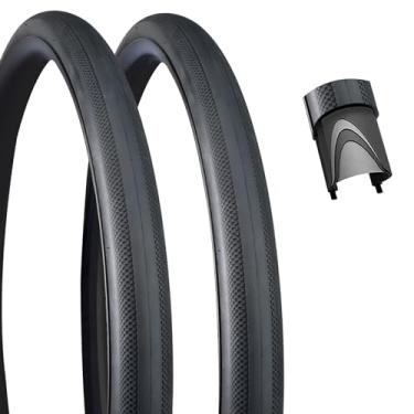 Imagem de BALINGE Pneu de bicicleta de estrada, pacote com 2, 700 x 28C, pneus de substituição dobráveis para bicicleta, resistente ao desgaste, pacote com 2, preto