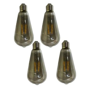 Imagem de Lampada Led Multi Filamento Fume 30w Kit 4 Uni Decoraçao Sala Quarto C
