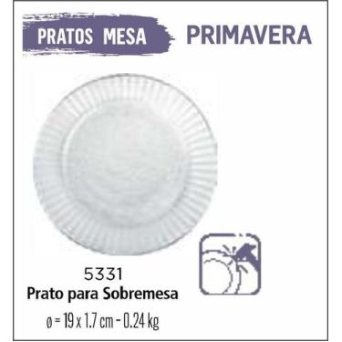 Imagem de Prato Primavera Prato Sobremesa - Lanche - Vidro 01uni - Duralex 