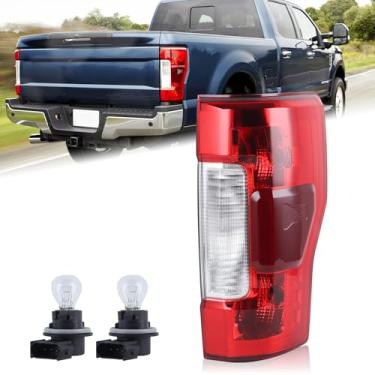 Imagem de KAMDKI Luz traseira tipo halogênio RH com lâmpadas para Ford F250 F350 F450 F550 Super Duty 2017 2018 2019 com ponto cego sem LED KC3Z13404B FO2801262