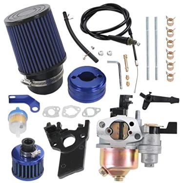 Imagem de Cabo adaptador de filtro de ar carburador de carburador atualizado de alto desempenho kit de substituição para Coleman CT200U CT200U-EX BT200X GX160 Predator 212cc 196cc 6.5hp motor mini bicicleta go kart corrida azul