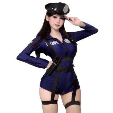 Imagem de Fantasia de polícia de Halloween para mulheres adultas sexy roupas cosplay cosplay anime swat lingerie uniforme de oficial