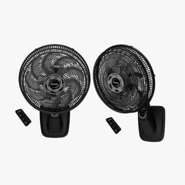Imagem de Kit mallory - 2 ventiladores parede smart control 40cm diâmetro com co