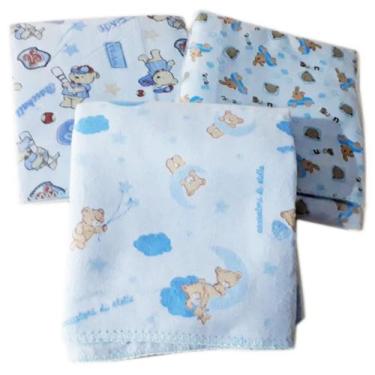 Imagem de Cobertor Flanelado de Bebe Estampado 90x110cm Com Croche Quentinho Man