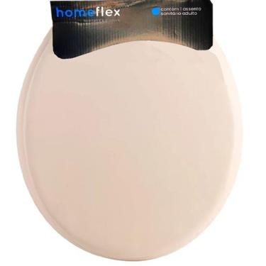 Imagem de Assento Sanitário Almofadado Tampa de Vaso Bege homeflex