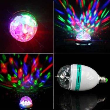 Imagem de Lampada Led Giratoria Rgb Colorido Bola Maluca Bivolt com Bocal - BCS