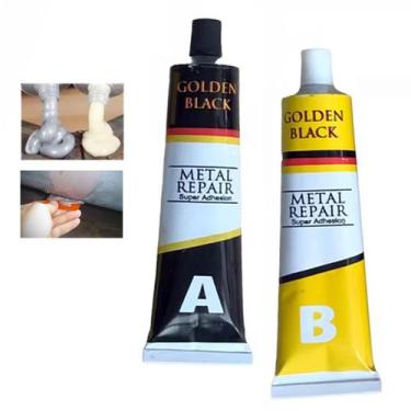 Imagem de Super Cola Epoxi Aço Metal Aluminio Rachadura Vazamento Secagem Rapida
