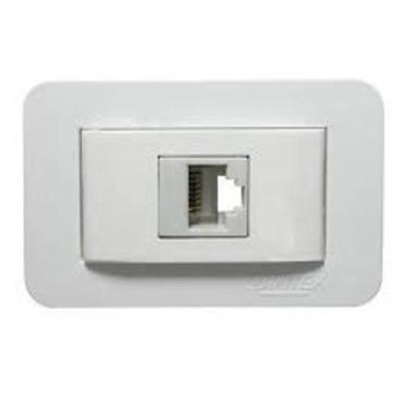 Imagem de Tomada Para Móveis Informática Rj45  Cat06 Branco - Lumitek-Duda Ferra