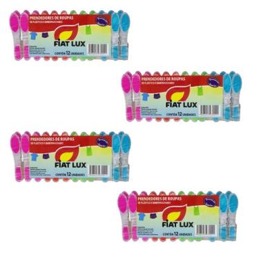 Imagem de 48 Pregadores Roupa Fiat Lux- Alta Pressão- Emborrachado