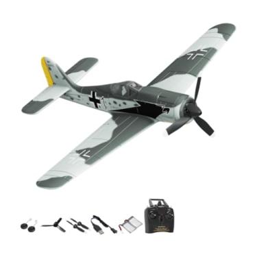 Imagem de Almencla Mini avião planador fw190 rc com interruptor de acrobacias, hobby, rádio controlado, warbird, espuma, brinquedo para presente de aniversário meninos