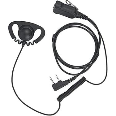 Imagem de JUYODE Fone de ouvido Walkie Talkie de 2 pinos em forma de D com microfone PTT para BaoFeng BF-888S UV-5R BF-F8HP BF-F9 UV-82 UV-82HP UV-82C Kenwood TK-2107 TK-3107 Retevis H777 RT7 RT21 Rádio