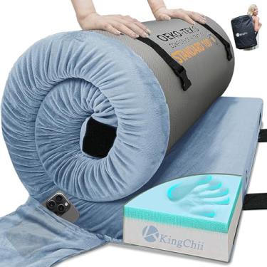 Imagem de KingChii Certipur-Us Colchão de Espuma de Memória para Acampamento, Colchão de Viagem Portátil para Acampamento, Colchonete E Colchão de Chão, Colchão de Berço, Cama de Hóspedes para Dormir com Capa À