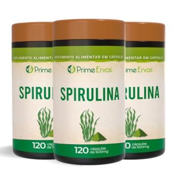 Imagem de Kit 3x Spirulina 500mg 120 Cápsulas
