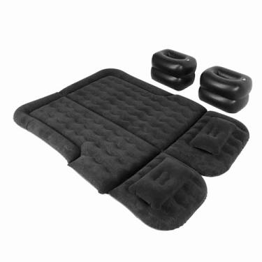 Imagem de Colchão de Ar Inflável para Carro, Cama de Viagem Espessada, Almofada de Dormir, Acessório Portátil, Suv, Cama de Ar para Acampamento (Preto)
