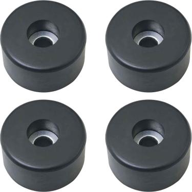 Imagem de WHYHKJ 4 peças de pés de compressor de ar, pés antivibração, isolamento de vibração, amortecedor, gerador, lavador de pressão, tapete de borracha para computador, mesa, pés, equipamento de rádio preto