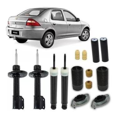 Imagem de 4 Amortecedor 4 Kit Suspensão Prisma 2006 2007 2008 2009 - millenium