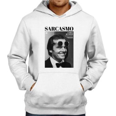 Imagem de Moletom A arte do sarcasmo - Foca na Moda, Branco, P