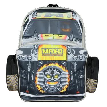 Imagem de INTIMO Mochila Monster Jam Max-D Maximum Destruction 3D Monster Truck mochila escolar infantil com capa para laptop