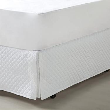Imagem de SAIA PARA CAMA BOX - MATELASSE - SOLTEIRO/SOFT TOUCH/BRANCO - 90X190X32