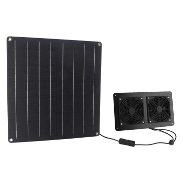 Imagem de CFFUVROS SOLAR PODERED FAIS 20W, Kit de Ventilador Do Painel Solar de 12V Com Controle de Interruptor para Galinheiro Estufa Ao Ar Livre, Ventilador de Ventilação Solar