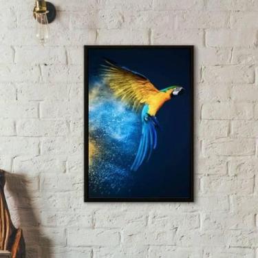 Imagem de Quadro Decorativo Fotografia Arara 45X34 C/Vidro - Preta - Quadros On-