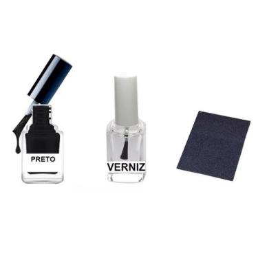 Imagem de Tinta Retoque Tira Risco Carro Kia Preto - Perolizado - Jhow Adesivos