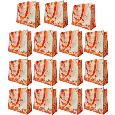 Imagem de Sacola De Ombro Ecobag Bolsa Ecologica Kit 15 Uni Mercado Compras Saco Retornavel Dobravel Multiuso