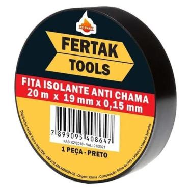 Imagem de Fita Isolante Antichama 19 Mm X 20 Mts - Fertak - ( 10 Peças )