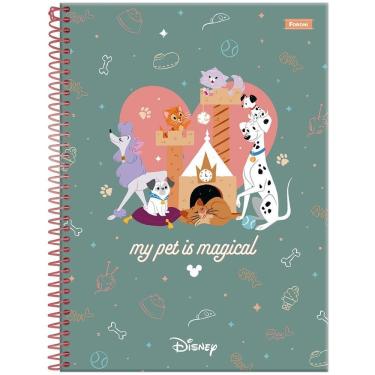 Imagem de Caderno Espiral Capa Dura Universitário 1 Matéria Disney Pets 80 Folhas Foroni Estampa 4