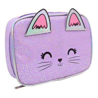 Imagem de Estojo Box Gatinho Fofo Brilhos Yepp Lilás