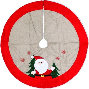 Imagem de Saia De árvore De Natal Temática Papai Noel Natalino De 90cm