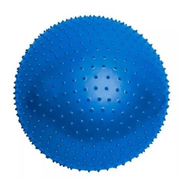 Imagem de Bola de Pilates com Cravos 65cm Azul Supermedy