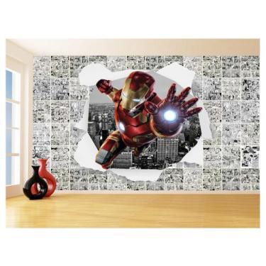 Imagem de Papel De Parede 3D Heróis Página Quadrinhos Hq 3,5M Nhma221 - Você Dec