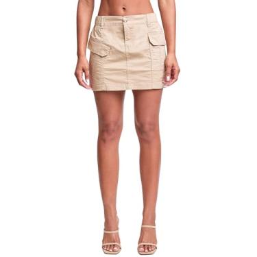 Imagem de Saia cargo feminina com bolso inclinado, Areia quente, P