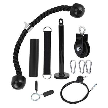 Imagem de DIY Fitness Equipment Set Polia Double End Pull Strap Braço Poder tríceps de Treinamento de Força para Home Gym Workout Aço Plástico Nylon Material 2196g Peso