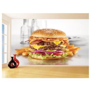 Imagem de Papel De Parede 3D Alimentos Lanches Artesanais 3,5M Al432 - Você Deco