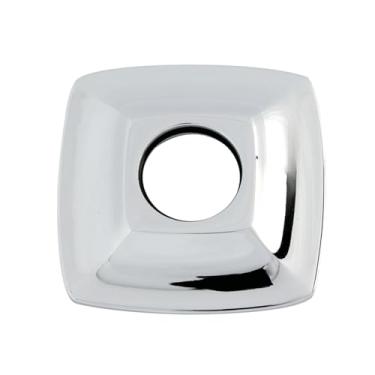 Imagem de Kingston Brass K110F1SQ Flange de braço de chuveiro quadrado arredondado Gehry, 6 cm (C) x 6 cm (L) x 9 cm (A), cromo polido