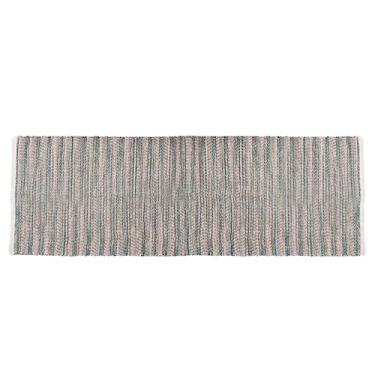 Imagem de Hausattire Tapete de tecido de juta 6 x 15 cm - azul-petróleo, tapetes de entrada Boho reversíveis para corredor, cozinha, sala de estar | Tapete rústico decorativo para casa de fazenda para ambientes