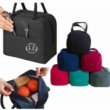 Imagem de Lancheira Térmica Compacta Bolsa Marmita Refeição Almoço  Ideal para E