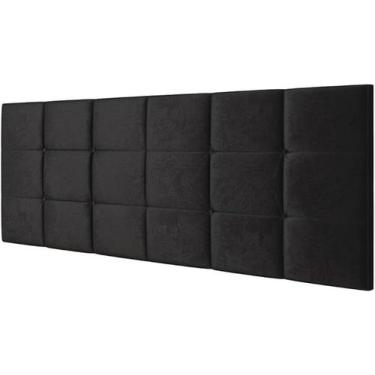 Imagem de Cabeceira Estofada Bia 1.60 Cama Box Queen - Preto - SIDLAR MÓVEIS