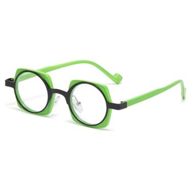 Imagem de Óculos de sol da moda femininos retrô, cor de doce, transparente, lente anti-luz azul, masculino, armação, preto, verde, transparente, A