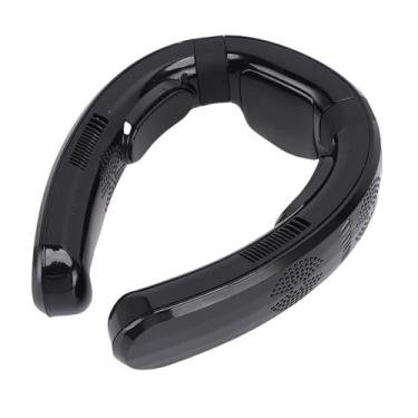 Imagem de Jectse Ventilador de Pescoço Operado por Bateria, Uso Duplo de Resfriamento e Aquecimento de Ventilador Vestível, Ventilador Leve e Tranquilo para Praia, Tecnologia de Semicondutores, (preto