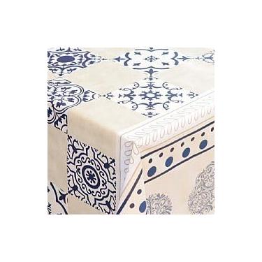 Imagem de Toalha de Mesa de Plástico Térmico Para 4 6 8 e 10 cadeiras(AZULEJO MODERNO,MESA DE 6 CADEIRAS)