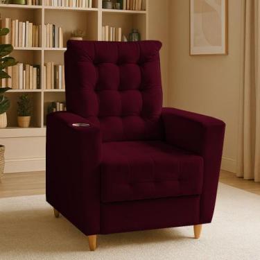 Imagem de Poltrona para sala de estar Pés Palito, Conforto e Design Elegante Mel