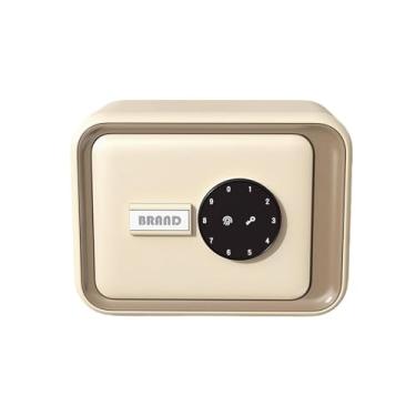 Imagem de Fenteer Cofrinho com senha de impressão digital, economizador de dinheiro, recipiente de armazenamento prático e versátil, fechadura com código de balcão, Cáqui