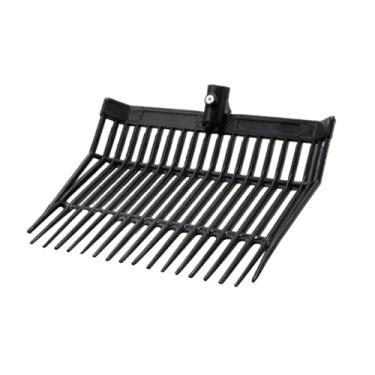 Imagem de Generic Cabeça de garfo para esterco com dentes angulares Peças Ancinho de esterco de cavalo multiuso Cabeça de garfo para de de cavalo Jardinagem, Preto