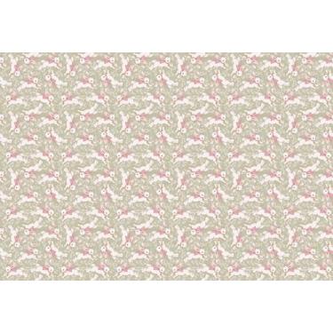 Imagem de Tecido Oxford Estampado Coelhos Fita Rosa Floral 1,40m - Fabrika de Fe